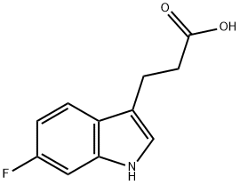 3-(6-Fluoro-3-indolyl)propanoic Acid Struktur