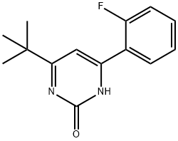 2-hydroxy-4-(2-fluorophenyl)-6-(tert-butyl)pyrimidine Struktur