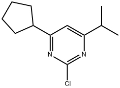 2-Chloro-4-cyclopentyl-6-(iso-propyl)pyrimidine Struktur