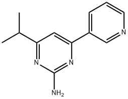 2-Amino-4-(pyridin-3-yl)-6-(iso-propyl)pyrimidine Struktur