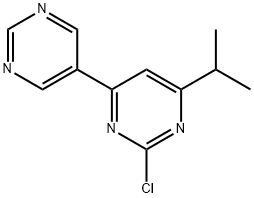 2-Chloro-4-(pyrimidin-5-yl)-6-(iso-propyl)pyrimidine Struktur