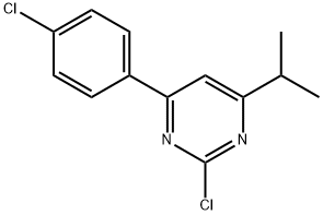 2-Chloro-4-(4-chlorophenyl)-6-(iso-propyl)pyrimidine Struktur