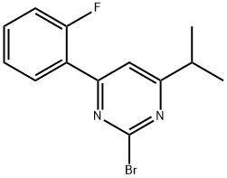 2-Bromo-4-(2-fluorophenyl)-6-(iso-propyl)pyrimidine Struktur