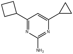 2-amino-4-(cyclobutyl)-6-cyclopropylpyrimidine Struktur