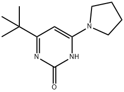 2-hydroxy-4-(pyrrolidin-1-yl)-6-(tert-butyl)pyrimidine Struktur