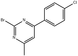 2-Bromo-4-(4-chlorophenyl)-6-methylpyrimidine Struktur