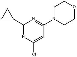 4-Chloro-2-cyclopropyl-6-(morpholino)pyrimidine Struktur