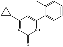 2-Hydroxy-4-(2-tolyl)-6-cyclopropylpyrimidine Struktur