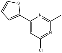 4-chloro-2-methyl-6-(2-thienyl)pyrimidine Struktur