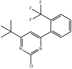 2-chloro-4-(2-trifluoromethylphenyl)-6-(tert-butyl)pyrimidine Struktur