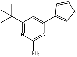 2-amino-4-(3-thienyl)-6-(tert-butyl)pyrimidine Struktur