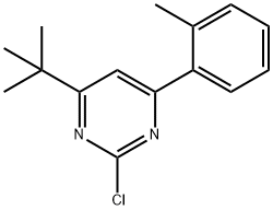 2-chloro-4-(2-tolyl)-6-(tert-butyl)pyrimidine Struktur