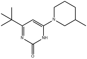 2-hydroxy-4-(3-methylpiperidin-1-yl)-6-(tert-butyl)pyrimidine Struktur