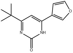 2-hydroxy-4-(3-furyl)-6-(tert-butyl)pyrimidine Struktur