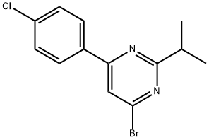 4-Bromo-6-(4-chlorophenyl)-2-(iso-propyl)pyrimidine Struktur