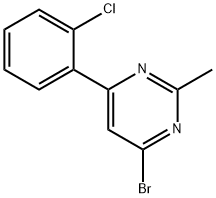 4-bromo-6-(2-chlorophenyl)-2-methylpyrimidine Struktur