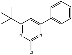 2-chloro-4-phenyl-6-(tert-butyl)pyrimidine Struktur