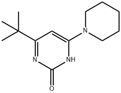 2-hydroxy-4-(piperidin-1-yl)-6-(tert-butyl)pyrimidine Struktur