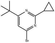 4-Bromo-2-cyclopropyl-6-(tert-butyl)pyrimidine Struktur