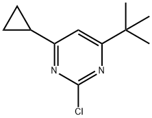 2-chloro-4-(cyclopropyl)-6-(tert-butyl)pyrimidine Struktur