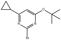 2-Bromo-4-(tert-butoxy)-6-cyclopropylpyrimidine Struktur