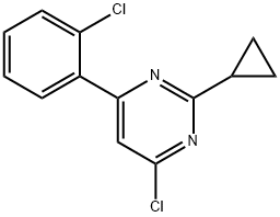 4-Chloro-2-cyclopropyl-6-(2-chlorophenyl)pyrimidine Struktur