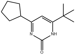 2-hydroxy-4-(cyclopentyl)-6-(tert-butyl)pyrimidine Struktur