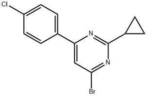 4-Bromo-2-cyclopropyl-6-(4-chlorophenyl)pyrimidine Struktur