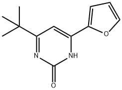 2-hydroxy-4-(2-furyl)-6-(tert-butyl)pyrimidine Struktur