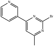 2-Bromo-4-(pyridin-3-yl)-6-methylpyrimidine Struktur