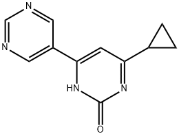 2-hydroxy-4-(pyrimidin-5-yl)-6-cyclopropylpyrimidine Struktur