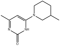 2-Hydroxy-4-(3-methylpiperidin-1-yl)-6-methylpyrimidine Struktur