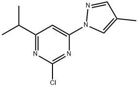 2-Chloro-4-(1H-4-methylpyrozol-1-yl)-6-(iso-propyl)pyrimidine Struktur