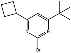 2-bromo-4-(cyclobutyl)-6-(tert-butyl)pyrimidine Struktur