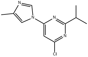 4-chloro-2-(iso-propyl)-6-(1H-4-methylimidazol-1-yl)-pyrimidine Struktur