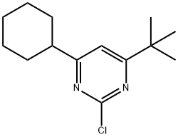 2-chloro-4-(cyclohexyl)-6-(tert-butyl)pyrimidine Struktur