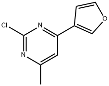 2-Chloro-4-(3-furyl)-6-methylpyrimidine Struktur