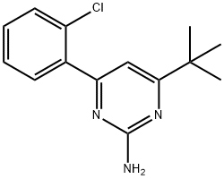 2-amino-4-(2-chlorophenyl)-6-(tert-butyl)pyrimidine Struktur