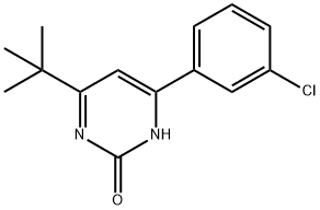 2-hydroxy-4-(3-chlorophenyl)-6-(tert-butyl)pyrimidine Struktur