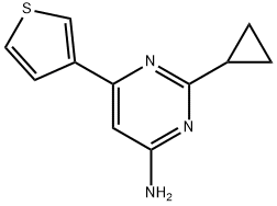 4-Amino-2-cyclopropyl-6-(3-thienyl)pyrimidine Struktur