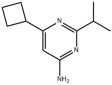 6-cyclobutyl-2-(propan-2-yl)pyrimidin-4-amine Struktur