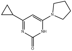 2-hydroxy-4-(pyrrolidin-1-yl)-6-cyclopropylpyrimidine Struktur