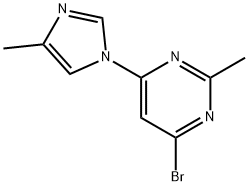 4-bromo-2-methyl-6-(1H-4-methylimidazol-1-yl)pyrimidine Struktur