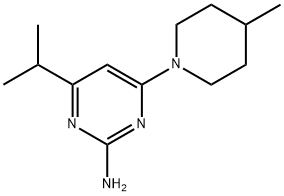 2-Amino-4-(4-methylpiperidin-1-yl)-6-(iso-propyl)pyrimidine Struktur