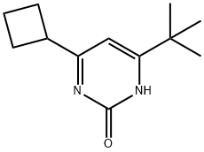 2-hydroxy-4-(cyclobutyl)-6-(tert-butyl)pyrimidine Struktur