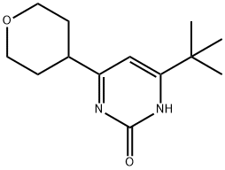 2-hydroxy-4-(4-tetrahydropyranyl)-6-(tert-butyl)pyrimidine Struktur