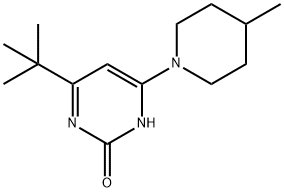 2-hydroxy-4-(4-methylpiperidin-1-yl)-6-(tert-butyl)pyrimidine Struktur