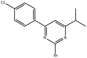 2-Bromo-4-(4-chlorophenyl)-6-(iso-propyl)pyrimidine Struktur