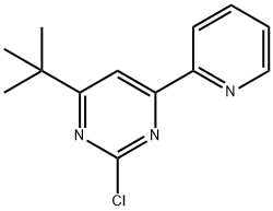 2-chloro-4-(pyridin-2-yl)-6-(tert-butyl)pyrimidine Struktur