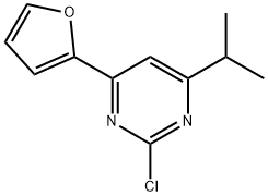 2-Chloro-4-(2-furyl)-6-(iso-propyl)pyrimidine Struktur